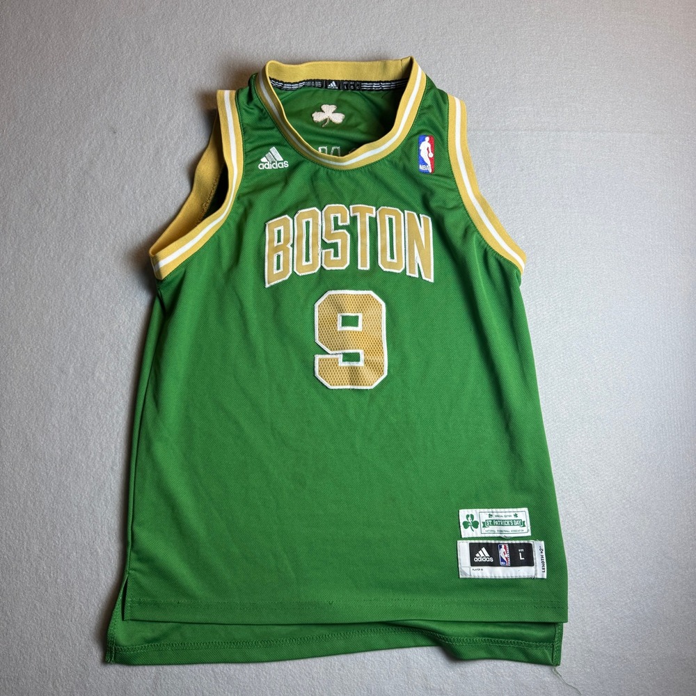 Adidas Boston Celtics Rajon Rondo 9 St Patricks Day Jersey Green Youth Large
